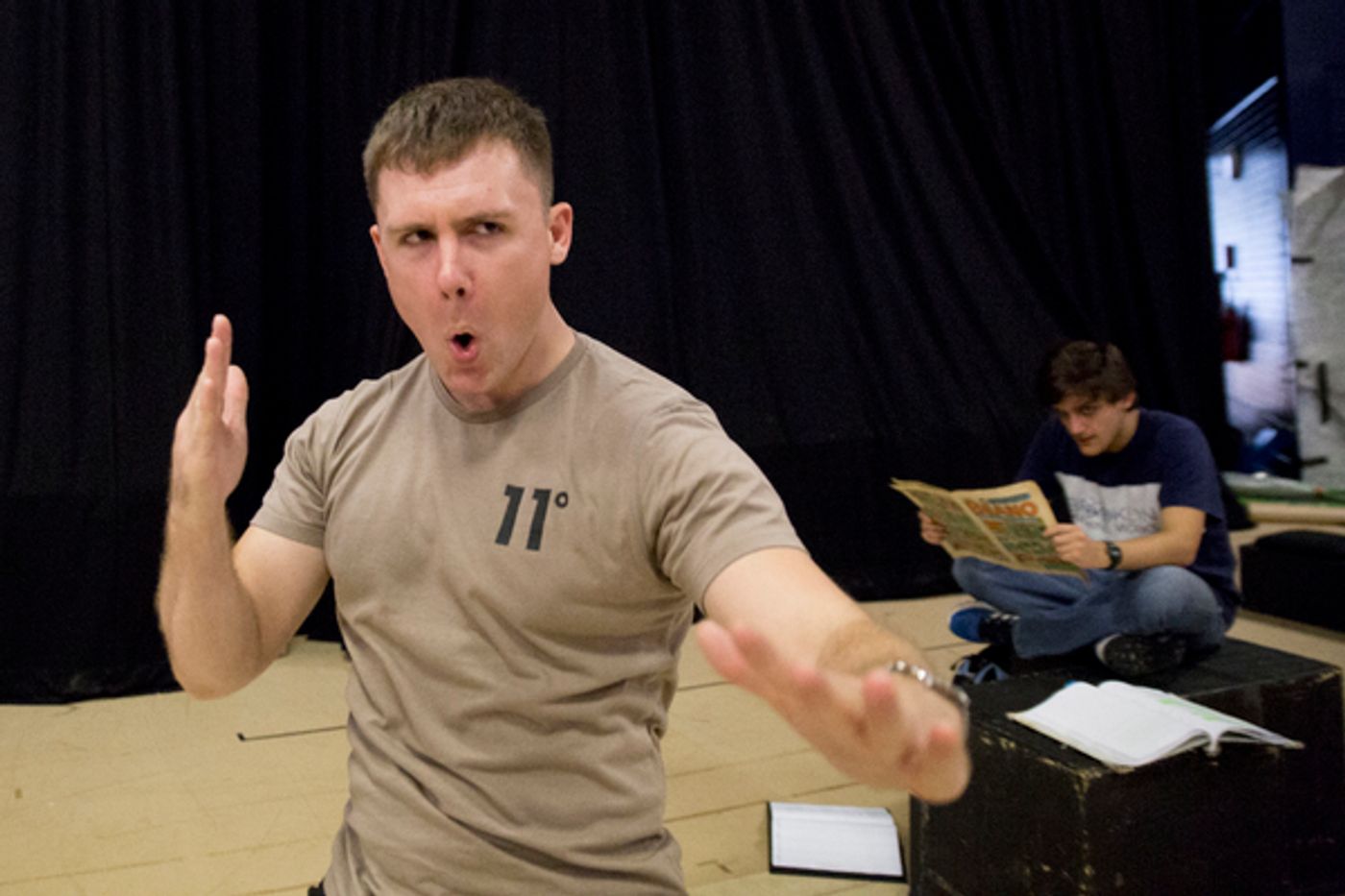 Photo Flash: In Rehearsal for EYES CLOSED, EARS COVERED at Bunker Theatre  Image