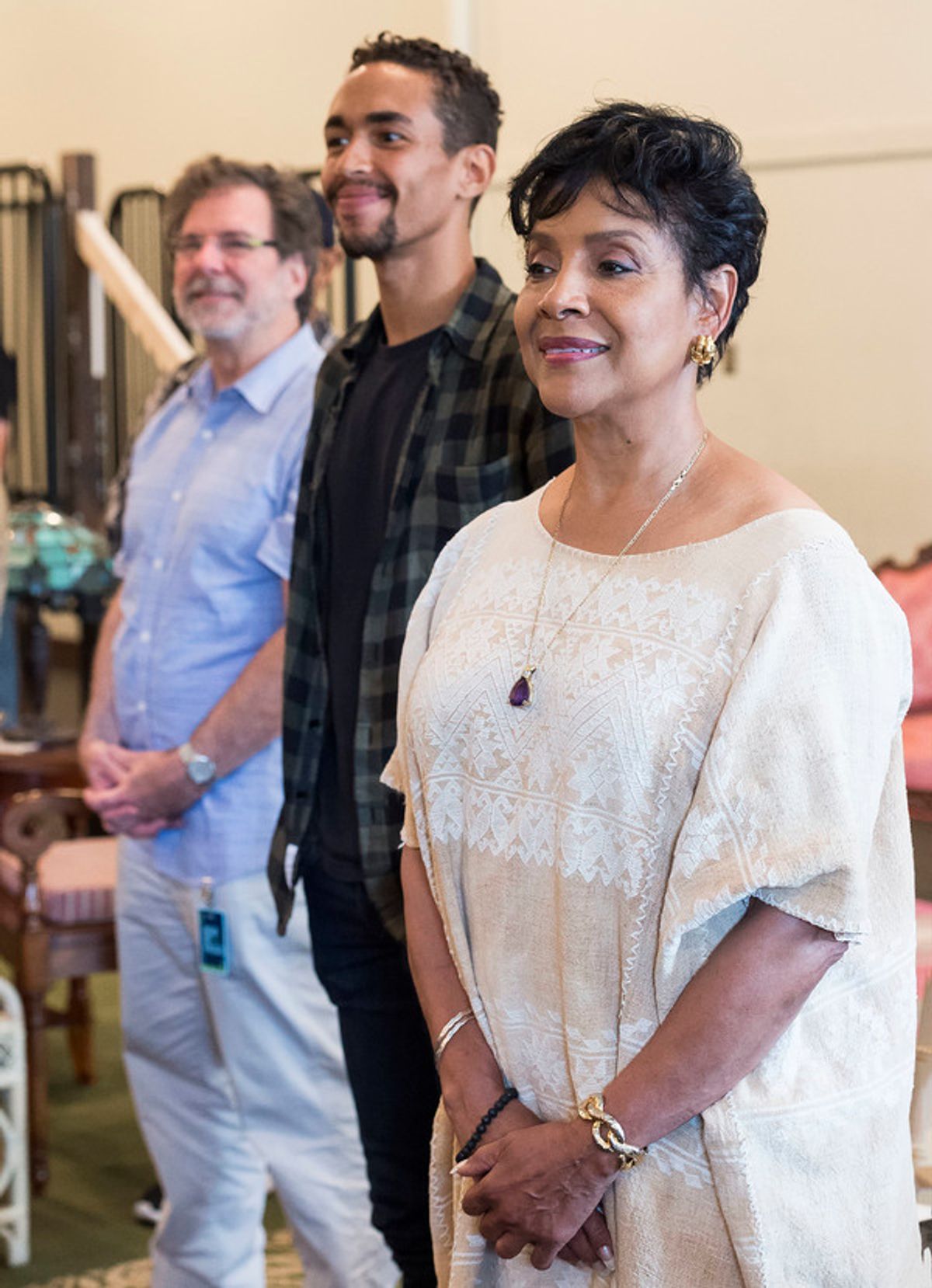 G.W. Mercier and Kyle Beltran and Phylicia Rashad at 