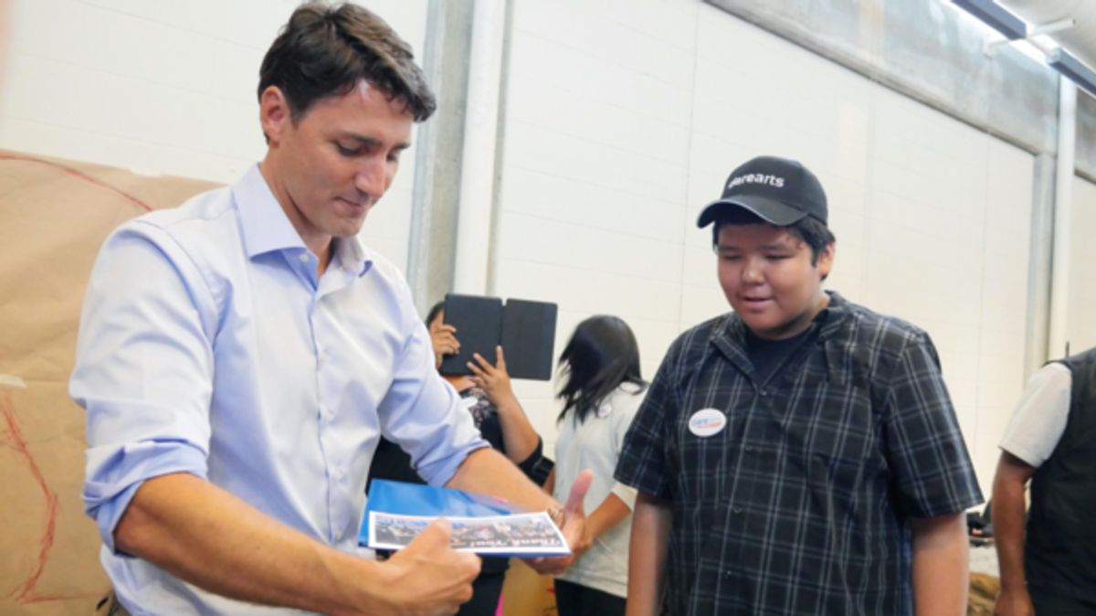 Justin Trudeau visits Stratford Festival at 