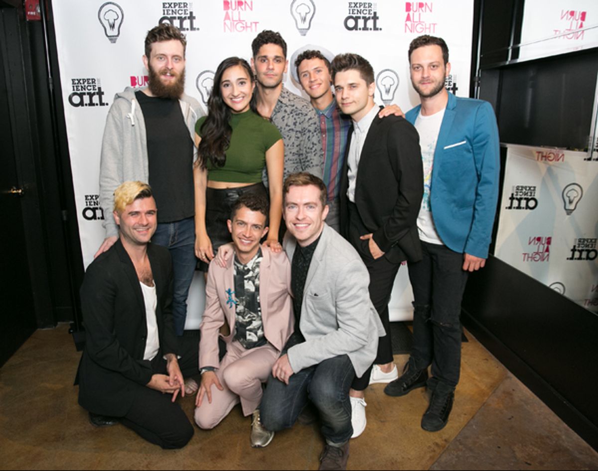 Kenneth Clark, Krystina Alabado, Perry Sherman, and Lincoln Clauss with Andy Mientus, Van Hughes, Cian McCarthy, Brett Moses, and Nicholas LaGrasta  at 