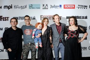 Tony Gardner, Don Mancini, Fiona Dourif, Adam Hurtig and Jennifer Tilly Photo