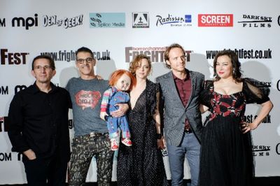 Tony Gardner, Don Mancini, Fiona Dourif, Adam Hurtig and Jennifer Tilly Photo