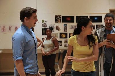 Curt Hansen, Arielle Jacobs, and cast of BETWEEN THE LINES Photo