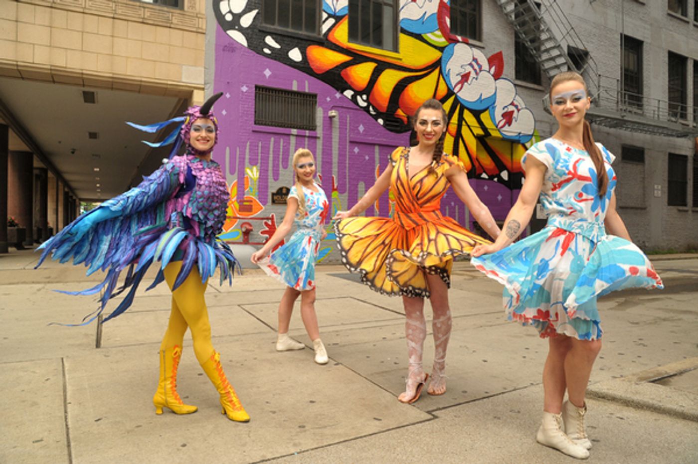 Photo Flash: First Look at Cirque du Soleil's LUZIA-Inspired Mural in Wabash Arts Corridor  Image
