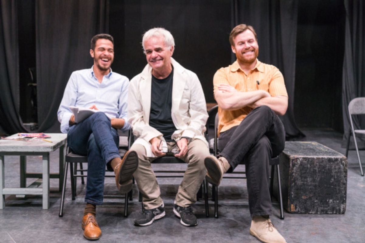 In the rehearsal room with Ten Bones Theatre Company's In a Little Room with actors Luis-Daniel Morales, David Triacca & Jeb Kreager 

Photo credit Zachary Zirlin Photography at 