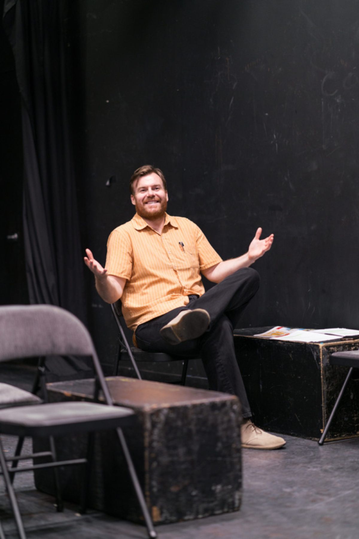 In the rehearsal room with Ten Bones Theatre Company's In a Little Room with actor Jeb Kreager 

Photo credit Zachary Zirlin Photography at 