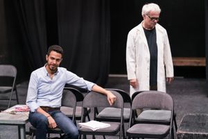 In the rehearsal room with Ten Bones Theatre Company's In a Little Room with actors Luis-Daniel Morales & David Triacca
Photo credit Zachary Zirlin Photography @ BroadwayWorld In the rehearsal room with Ten Bones Theatre Company's In a Little Room with actors L Photo