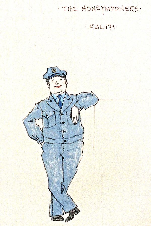 Ralph Kramden costume rendering by Jess Goldstein Photo