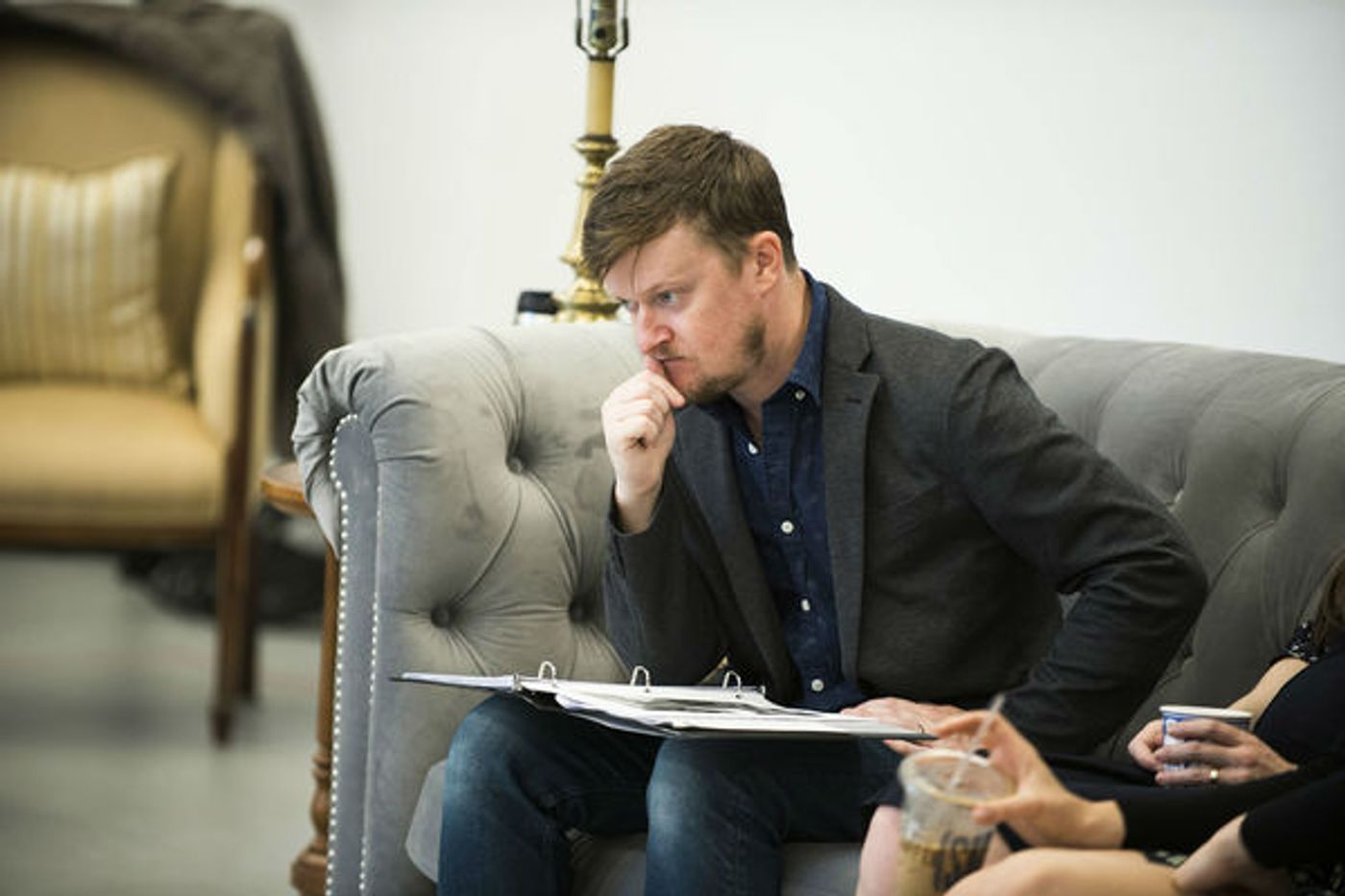 Photo Flash: Inside Rehearsal with Elizabeth McGovern, Anna Camp and More for Broadway's TIME AND THE CONWAYS  Image