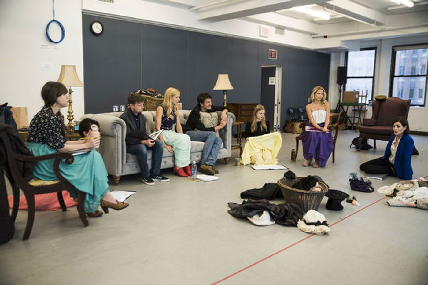 Photo Flash: Inside Rehearsal with Elizabeth McGovern, Anna Camp and More for Broadway's TIME AND THE CONWAYS  Image