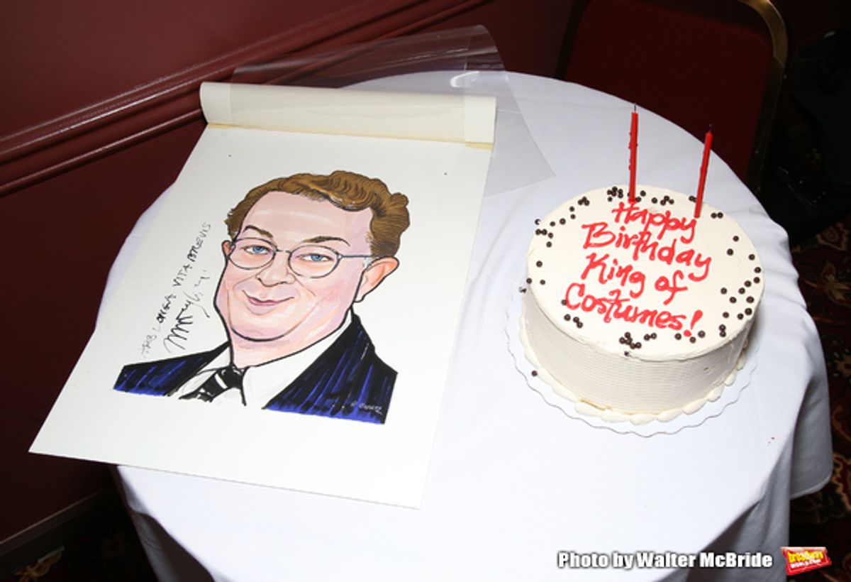 William Ivey Long portrait & Birthday cake at 