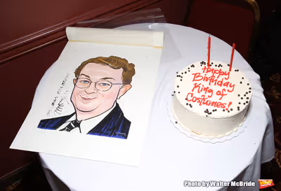 William Ivey Long portrait & Birthday cake Photo