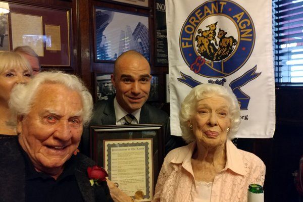 Joe Sirola, Sean Ricketts and Joyce Randolph Photo