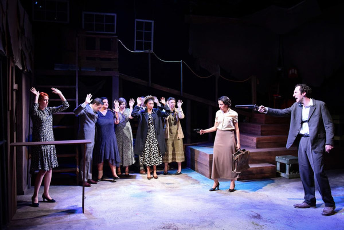 Desiree Gonzalez and Max DeTogne with the cast  at 