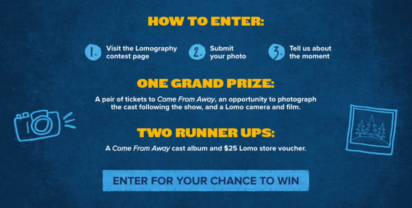 Enter to Win COME FROM AWAY Tickets with Your 'Stop the World' Moment! Image
