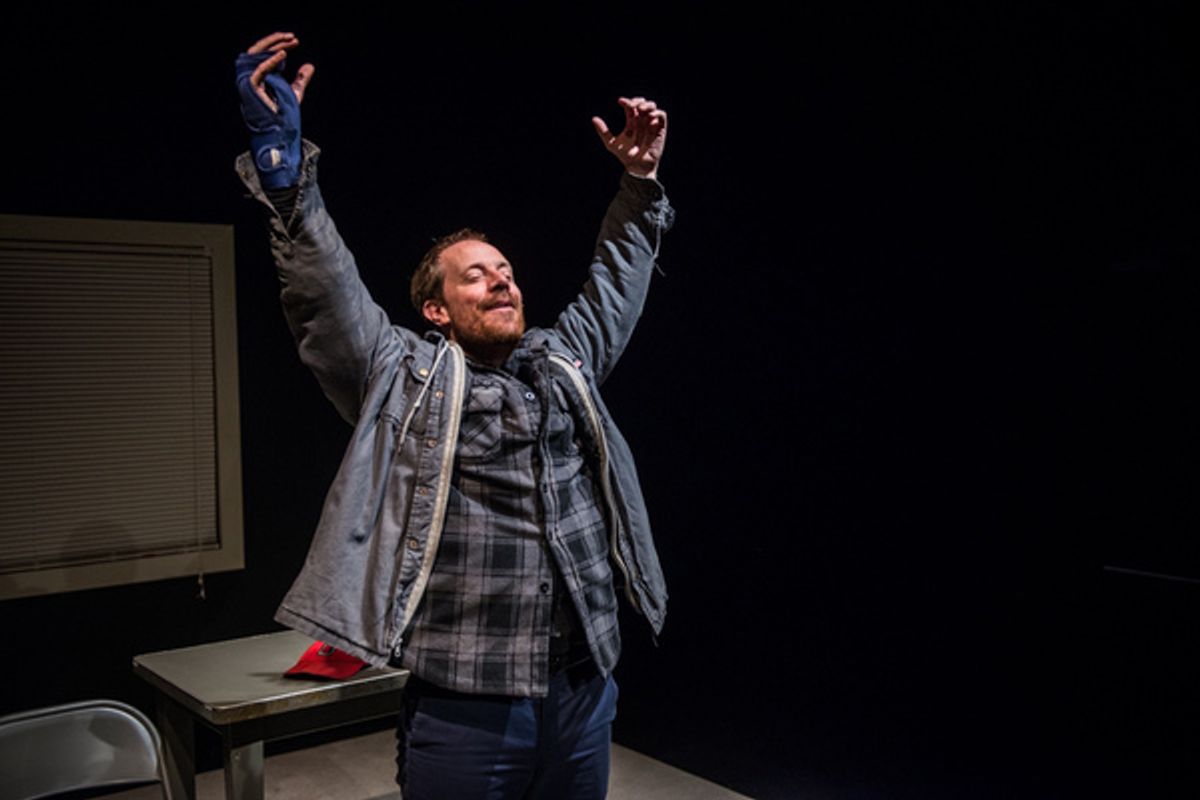 (pictured) Actor and playwright Michael Milligan in MERCY KILLERS. Photo by Daylon Walton. at 