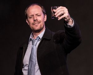 (pictured) Actor and playwright Michael Milligan in SIDE EFFECTS. Photo by Teresa Cas Photo