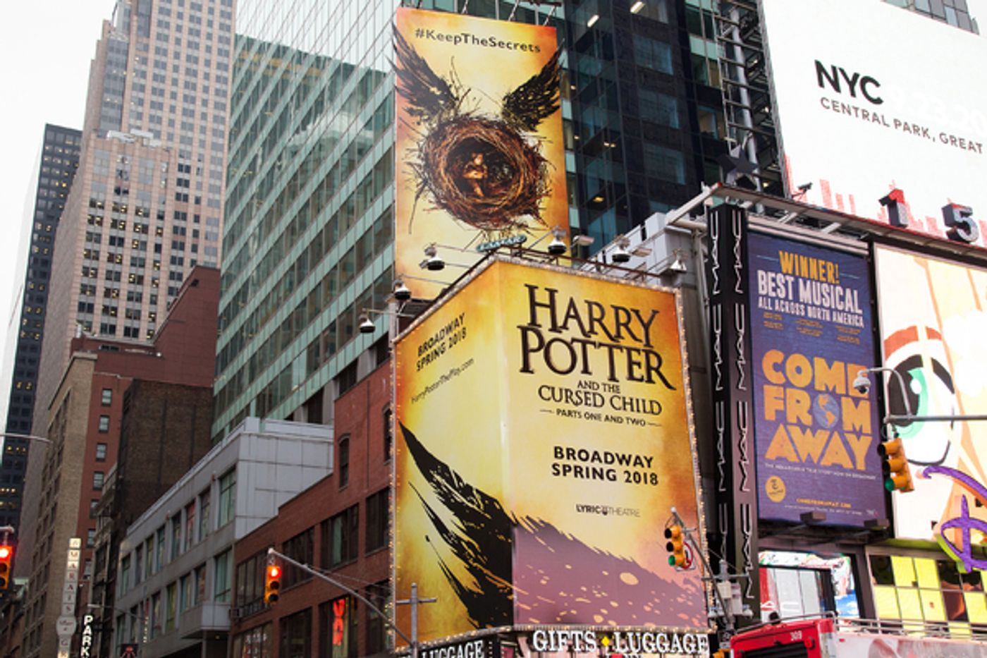 Up on the Marquee: HARRY POTTER AND THE CURSED CHILD Apparates in Times Square! Up on the Marquee: HARRY POTTER AND THE CURSED CHILD Apparates in Times Square! Image