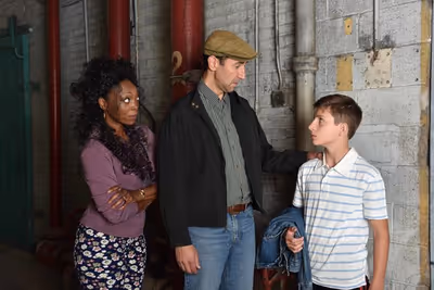 (L to R) ShanÃ©sia Davis, Sean Fortunato and Lincoln Seymour  as â€œMrs. Wilkin Photo
