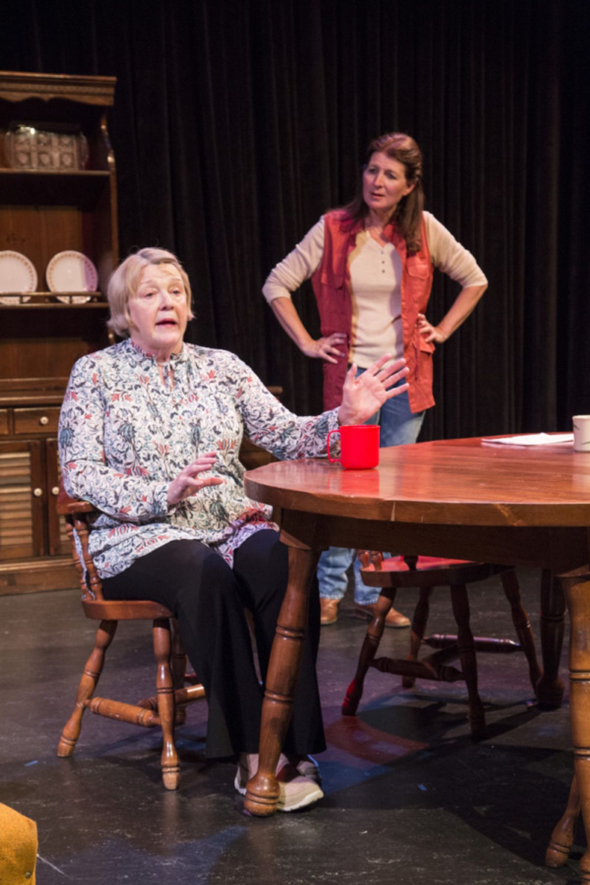 Nora Chester and Elizabeth Howell in Kenneth Jones' new play Hollywood, Nebraska, getting a workshop production Sept. 8-16, 2017, at Wyoming Theater Festival in Sheridan, WY. Scott Alan Evans directs. Photo by Dennis Jacobs. wyotf.com at First Look at Kenneth Jones' HOLLYWOOD, NEBRASKA at 2017 Wyoming Theater Festival