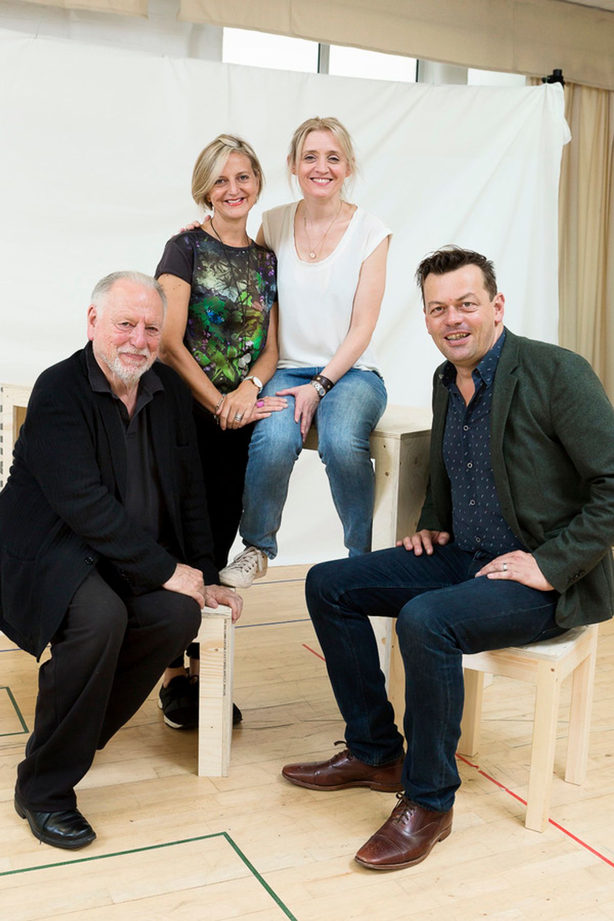 Ken Cranham, Marianne Elliott, Simon Stephens at 