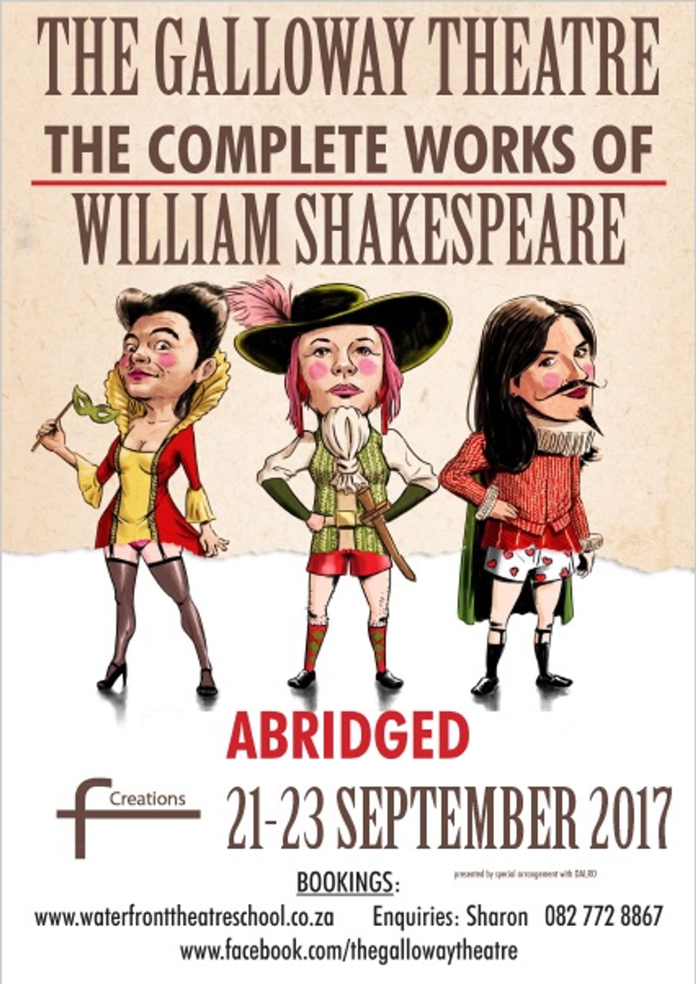 THE COMPLETE WORKS OF WILLIAM SHAKESPEARE (ABRIDGED) Returns to The Galloway Theatre for Three Performances Only  Image