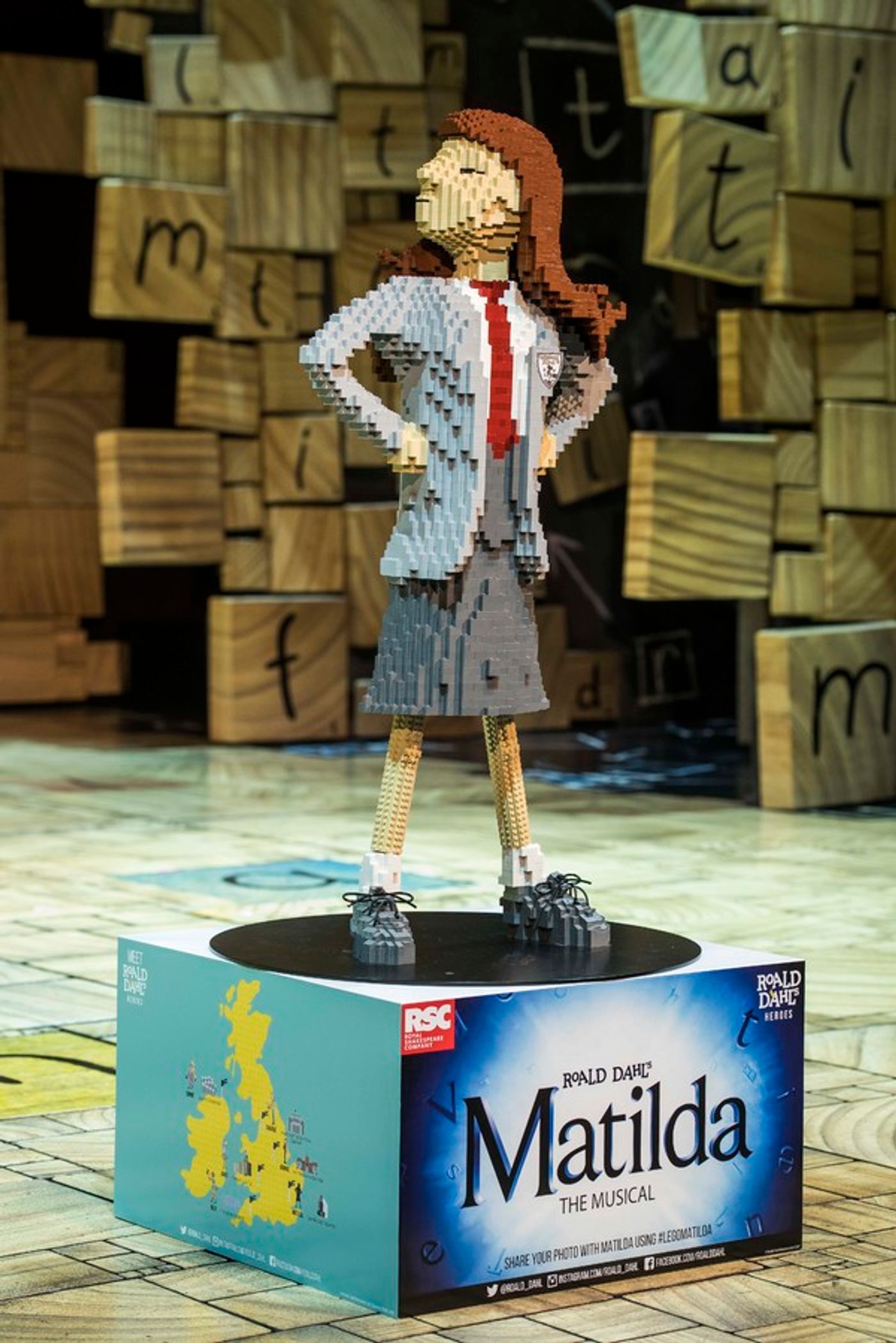 Photo Flash: LEGO Matilda Unveiled in the West End in Honor of Roald Dahl Day  Image