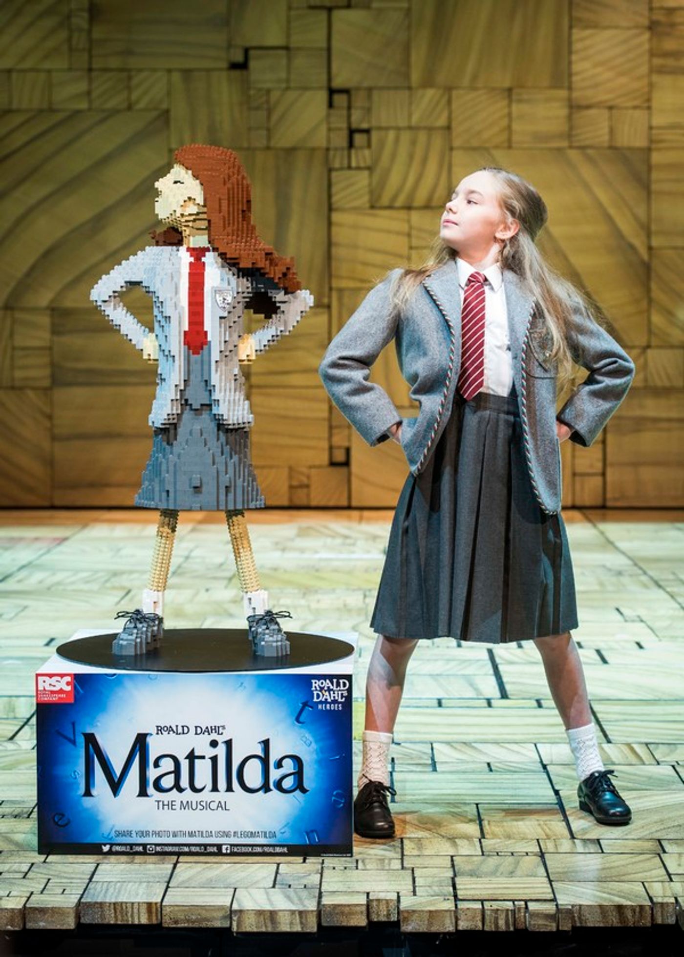 Photo Flash: LEGO Matilda Unveiled in the West End in Honor of Roald Dahl Day  Image
