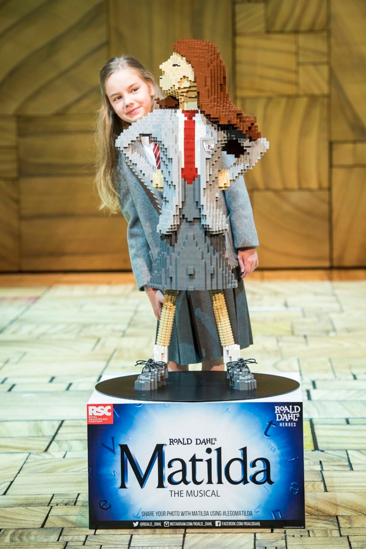 Photo Flash: LEGO Matilda Unveiled in the West End in Honor of Roald Dahl Day  Image