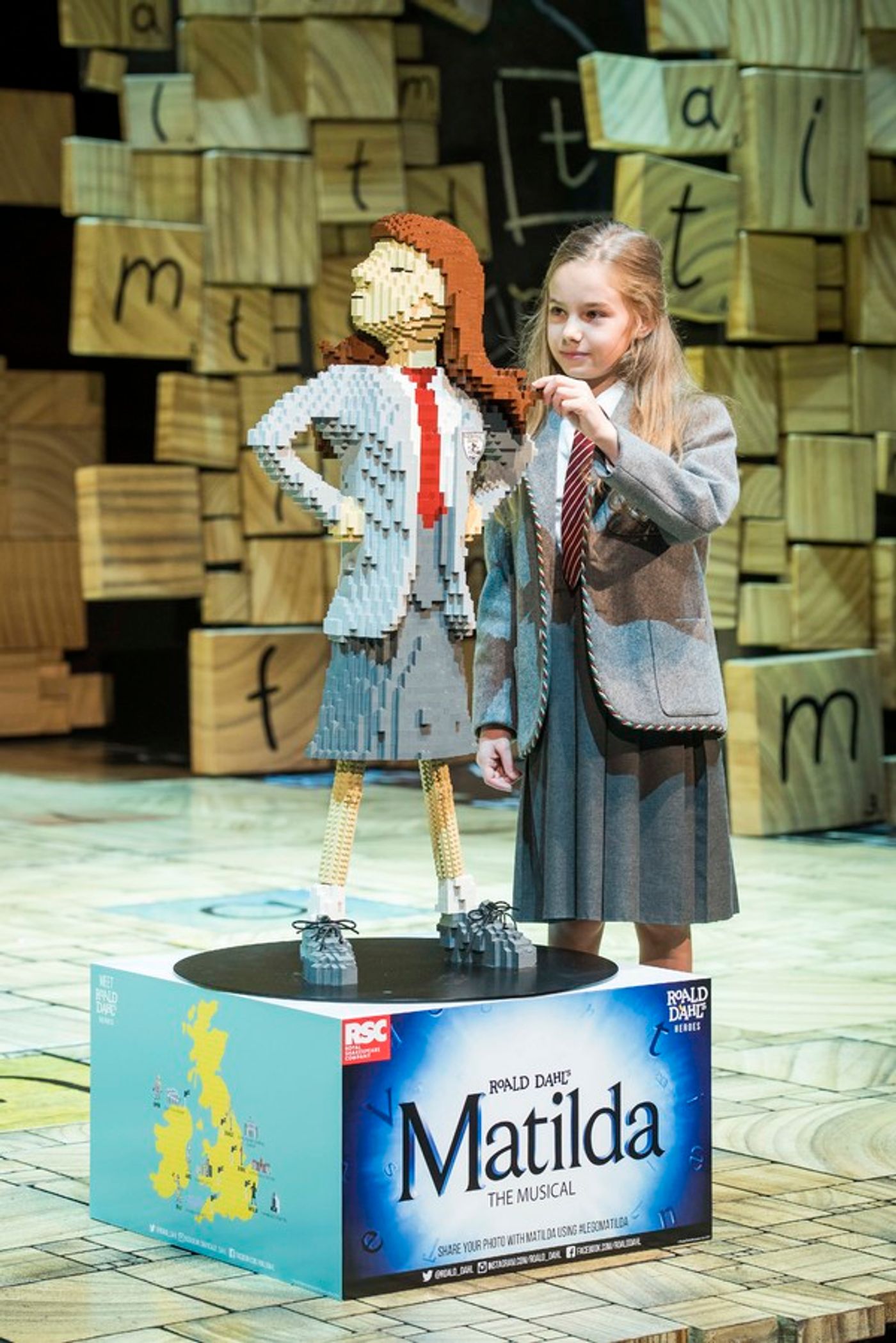 Photo Flash: LEGO Matilda Unveiled in the West End in Honor of Roald Dahl Day  Image