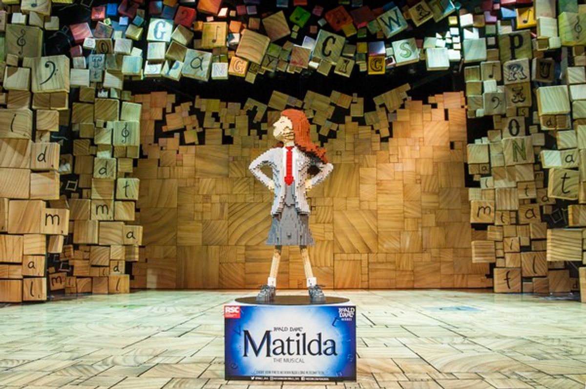 LEGO build of Matilda in honor of Roald Dahl Day at 