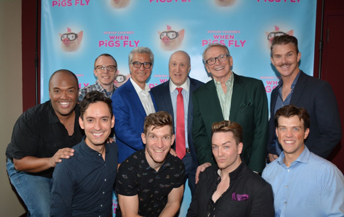 Ed Goldschneider, Mark Waldrop, Joshua Goodman, Bob Mackie and Denis Jones join the cast-Frank Viveros, Jacob Hoffman, Taylor Crousore, Brian Charles Rooney and Jordan Ahnquist at 