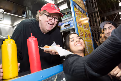 Michael Moore and audience Photo