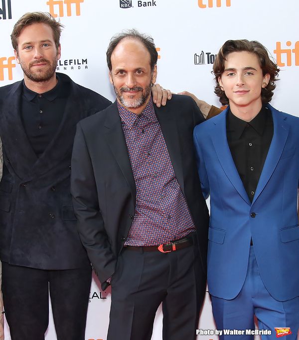 Armie Hammer, Luca Guadagnino and Timothee Chalamet  Photo