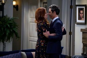 WILL & GRACE -- "11 Years Later" Episode 101 -- Pictured: (l-r) Debra Messing as Grace Adler, Eric McCormack as Will Truman -- (Photo by: Chris Haston/NBC) @ BroadwayWorld WILL & GRACE -- "11 Years Later" Episode 101 -- Pictured: (l-r) Debra Messing as Gra Photo