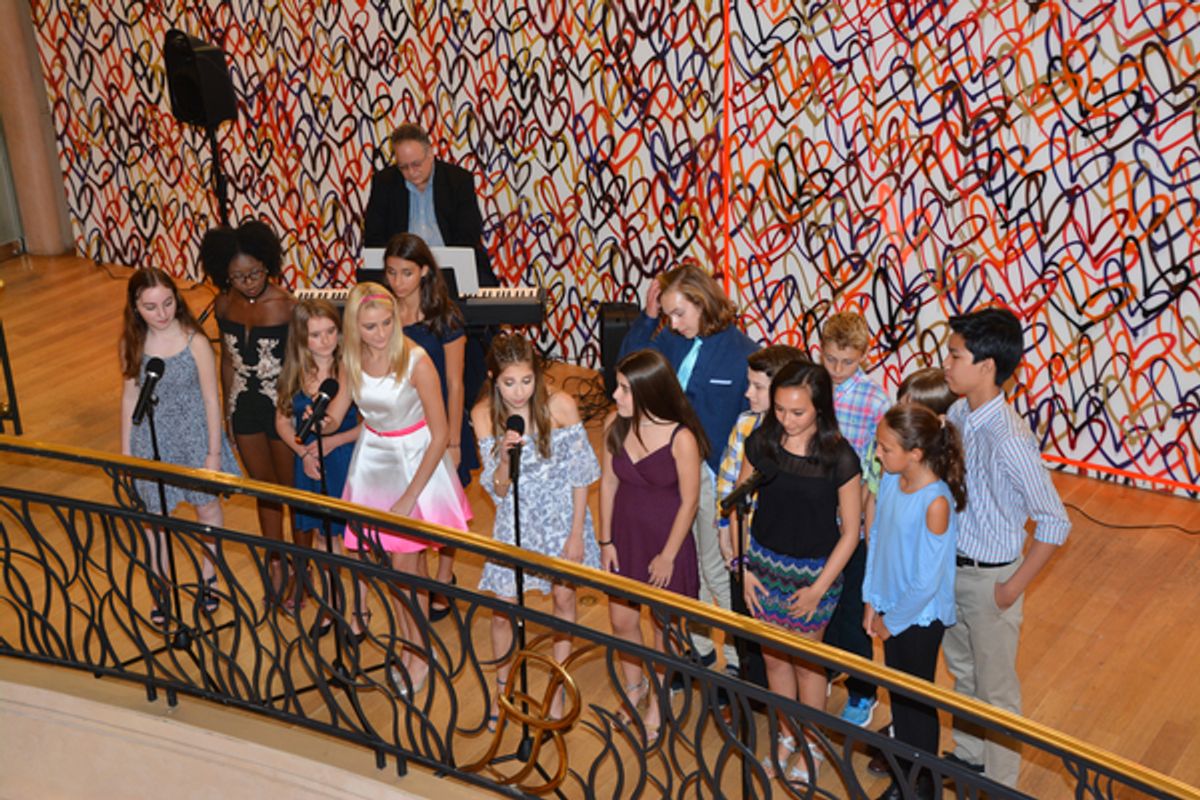 Joe Baker (Musical Director) and the cast-Madison Mullahey, Carrie Berk, Abigail Shapiro, Jamilah Rosemond, Victoria Csatay, Alexa Reeva, Alex St. Andre, Cameron Mann,  Miranda Jo Demott, Jack Richman, Merin McCallum, James Ignacio and Isabelle Livingston at 