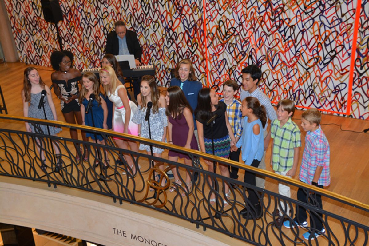 Joe Baker (Musical Director) and the cast-Madison Mullahey, Carrie Berk, Abigail Shapiro, Jamilah Rosemond, Victoria Csatay, Alexa Reeva, Alex St. Andre, Cameron Mann,  Miranda Jo Demott, Jack Richman, Merin McCallum, James Ignacio and Isabelle Livingston at 