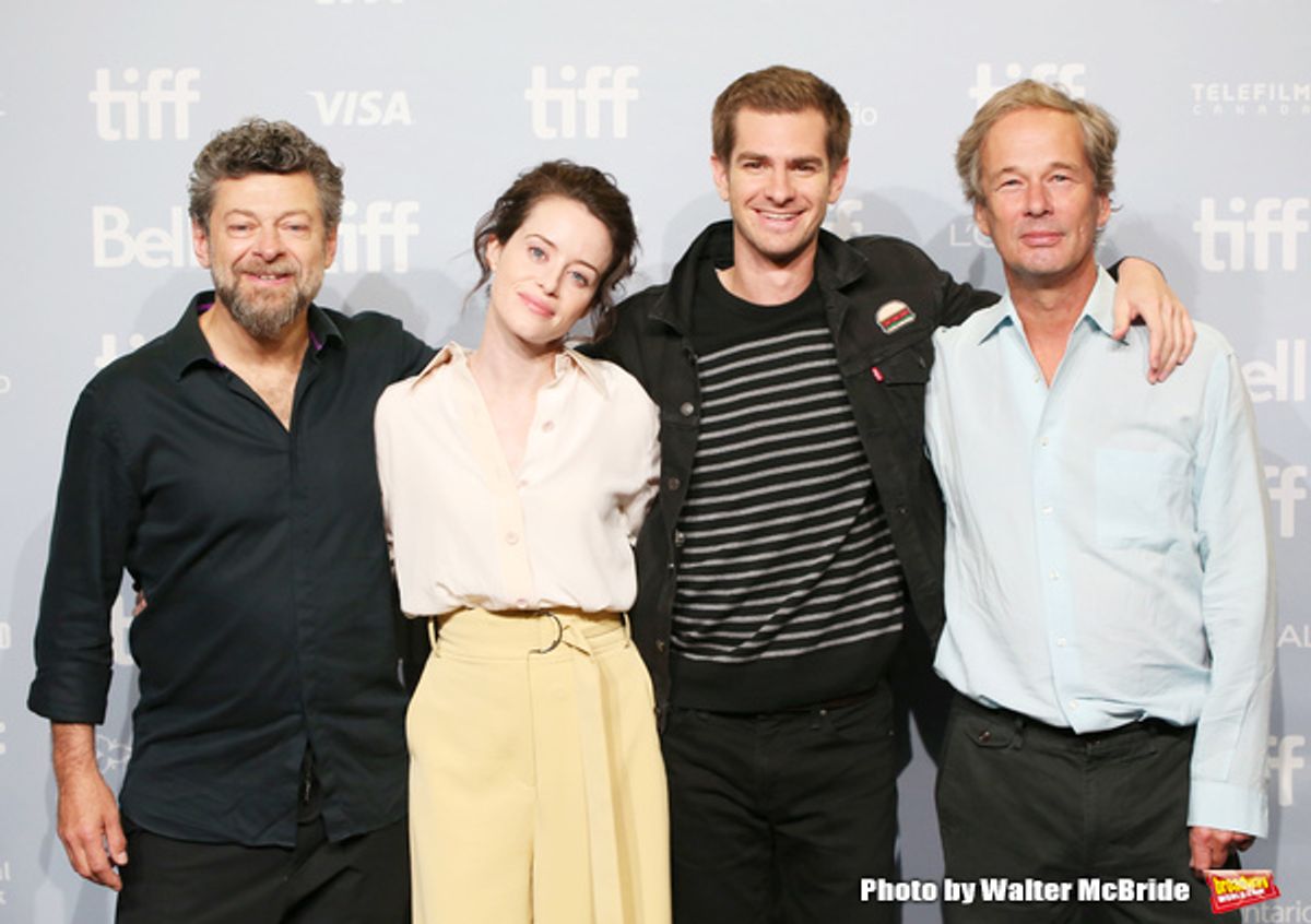 Andy Serkis, Claire Foy, Andrew Garfield and Jonathan Cavendish at 