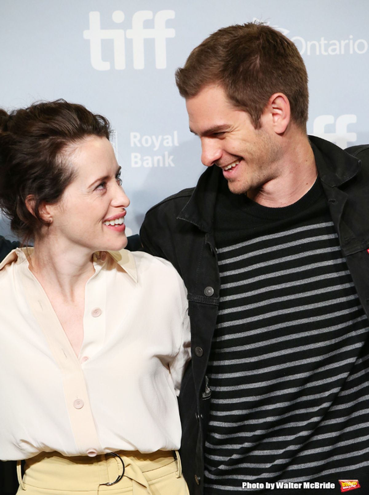 Claire Foy and Andrew Garfield attend 'Breathe' photo call during the 2017 Toronto International Film Festival at The Tiff Bell Lightbox on September 12, 2017 in Toronto, Canada. at 