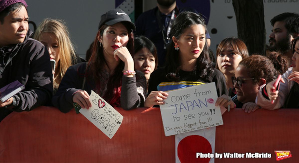 Lady Gaga fans Film Festival at Princess of Wales Theatre on September 8, 2017 in Toronto, Canada. at 