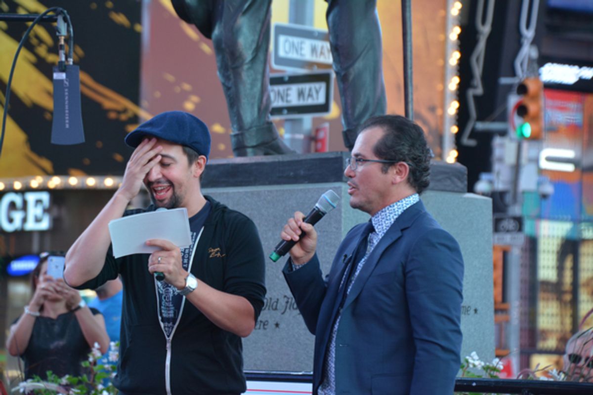Lin-Manuel Miranda and John Leguizamo at 