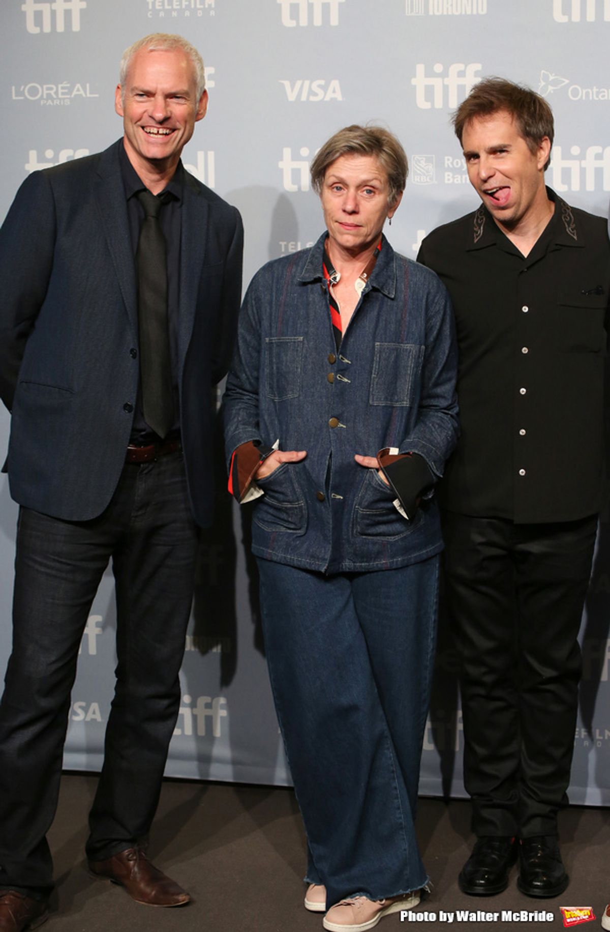Martin McDonagh, Frances McDormand and Sam Rockwell  at 