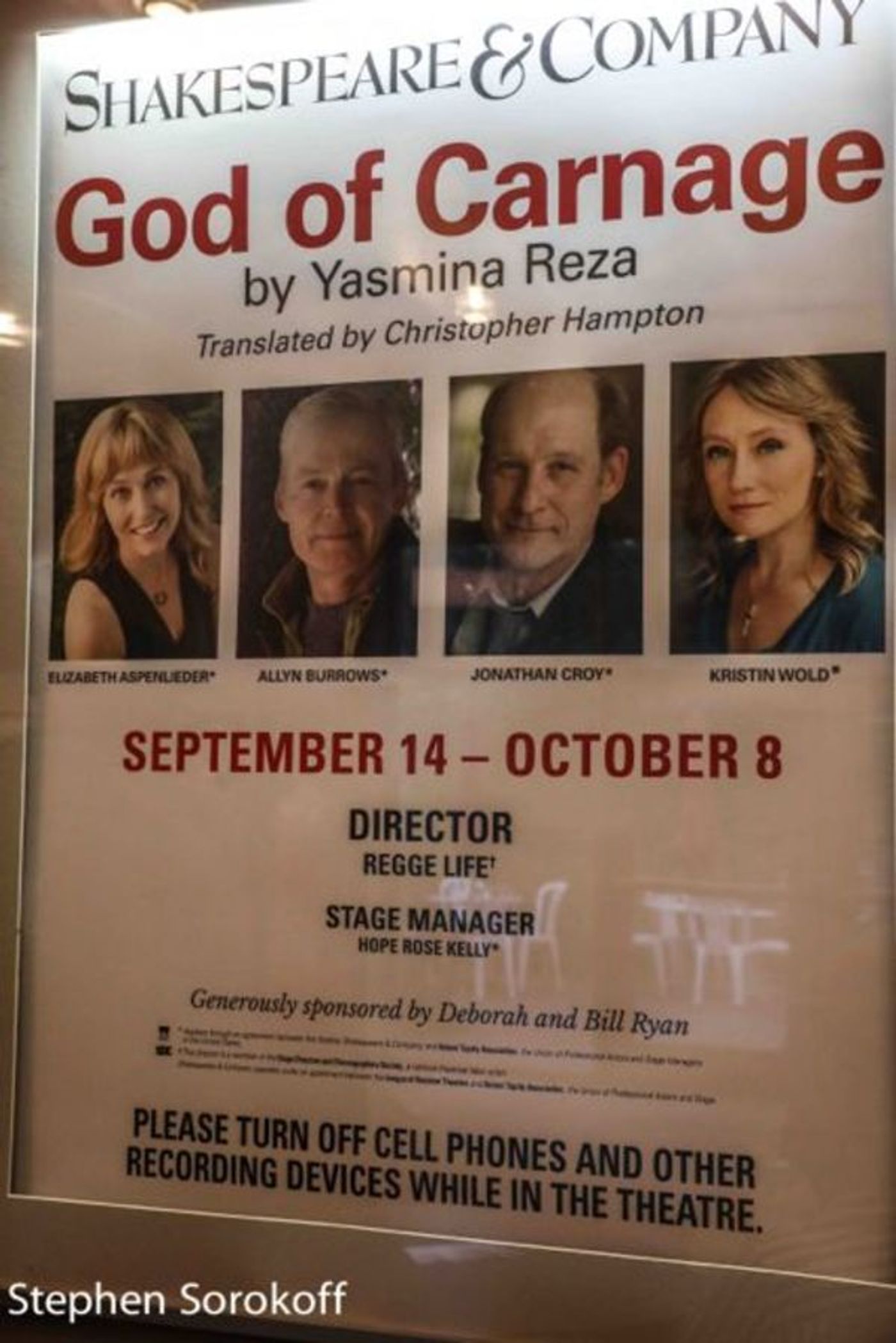 Photo Coverage: GOD OF CARNAGE Celebrates Opening Night at Shakespeare & Company Photo Coverage: GOD OF CARNAGE Celebrates Opening Night at Shakespeare & Company Image