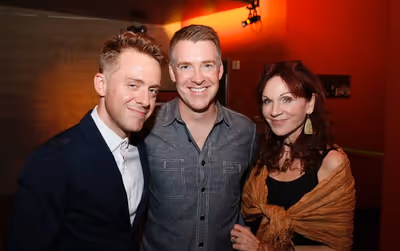 Max Jenkins, Brian Hutchison and Marilu Henner Photo