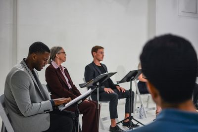 Donovan Mitchell, Carole Monferdini, Edmund Donovan
 Photo