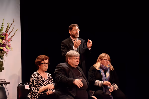Eileen Dolgin, Terry Teachout , David Staller and Jenn Thompson Photo