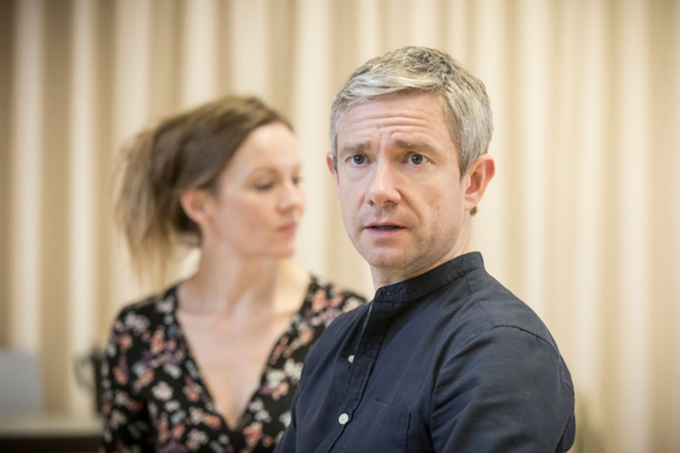 Photo Flash: In Rehearsals for LABOUR OF LOVE, Starring Martin Freeman and Tamsin Greig  Image