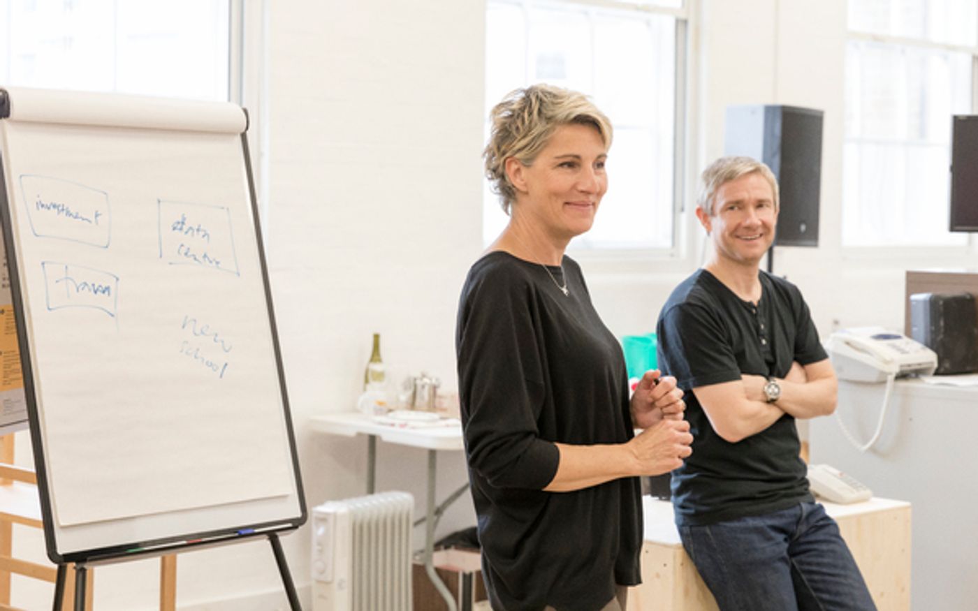 Photo Flash: In Rehearsals for LABOUR OF LOVE, Starring Martin Freeman and Tamsin Greig  Image