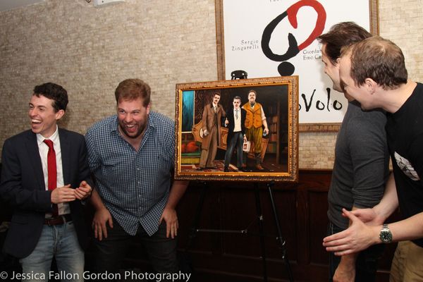 Original cast members Jonathan Sayer, Henry Lewis, Henry Shields and Greg Tannahill Photo