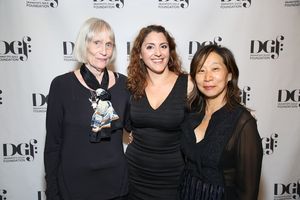 Fellow Nicole and Program Chair Diana with Playwright, Tina Howe attending the DGf:Fellows 2017 Presentation of New Works on September 18, 2017 at the Playwrights's Horizons in New York City. @ BroadwayWorld Fellow Nicole and Program Chair Diana with Playwright, Tina Howe attending the DGf:Fe Photo